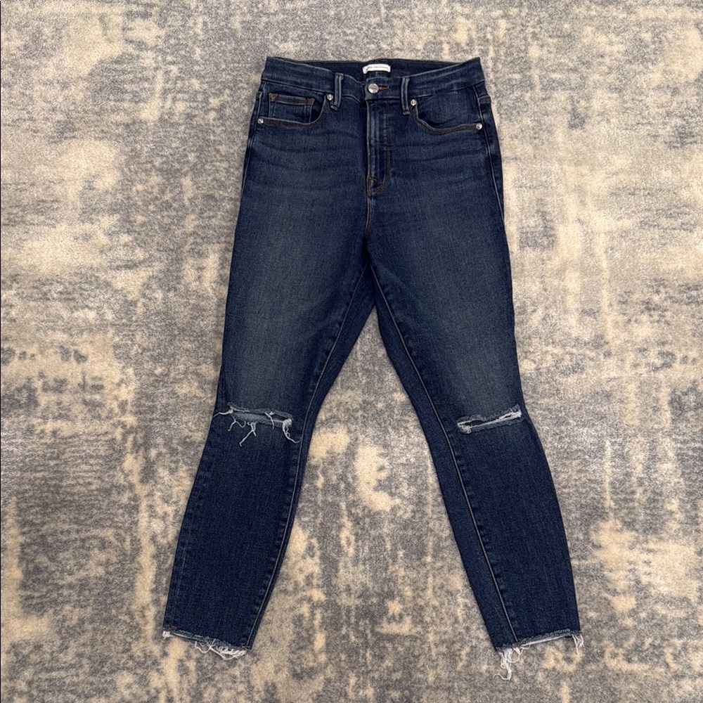 Good American High Waist Ankle Jeans